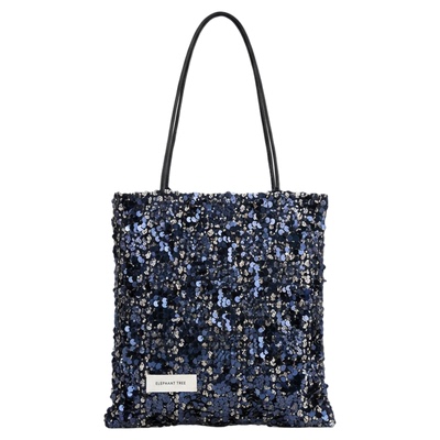 大亮片蓝色小香时尚百搭单肩包