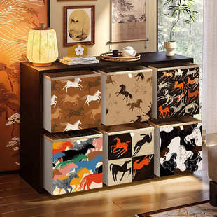 欧式复古收纳箱可折叠大容量格子柜收纳筐布艺收纳盒衣物整理盒子