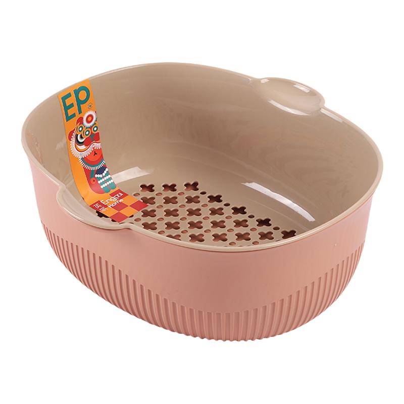 洗菜盆双层蔬菜沥水篮家用塑料