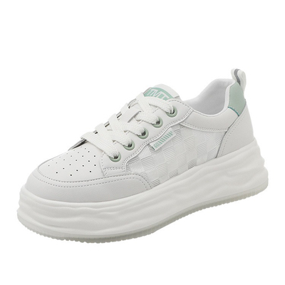 网面透气小白鞋薄款百搭厚底