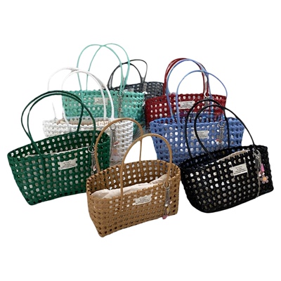 韩式复古简约布标镂空菜篮子