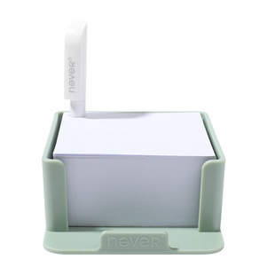 never支架便签收纳盒套装多功能创意便签纸正方形便签贴无粘性ins学生桌面留言纸白色