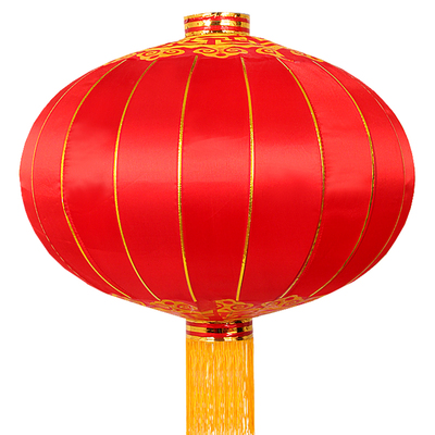 绸布圆新年广告40cm美观铁口灯笼