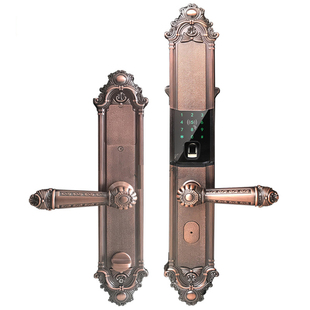 大禹半导体家用防盗指纹锁双开门欧式别墅门锁大门锁密码锁通用