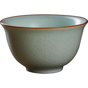 容山堂汝窑主人杯单杯女个人专用建盏可养品茗杯功夫茶具茶杯套装