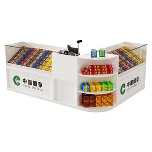 木质烟柜透明钢化玻璃烟柜套装组合收银台转角烟柜烟架转角烟酒店