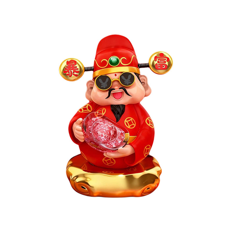 成都印钞福老爷财神碎钞客厅办公桌招财摆件2026新年会伴手礼品物