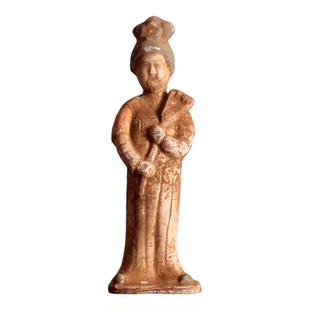 唐代仿古彩绘仕女陶俑复古风女侍俑古玩收藏摆件博馆复刻艺术品