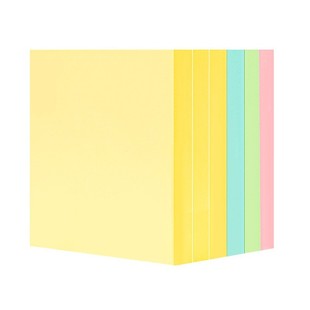 得力7151便利贴留言纸粘性4色翻页便签纸N次贴彩色即时贴留言纸76*76mm便利贴