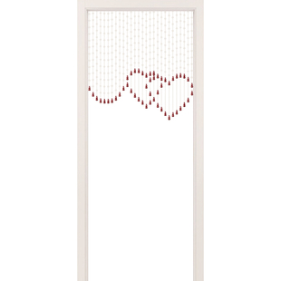 2025新款桃木葫芦门帘珠帘心形卧室网红客厅厕所装饰隔断帘免打孔