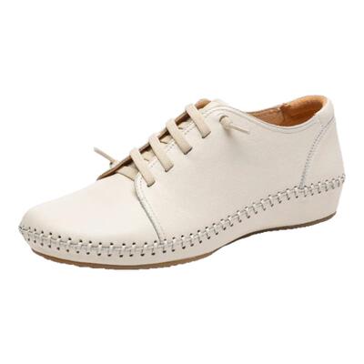 歌迈宽楦舒适女鞋软底真皮休闲鞋