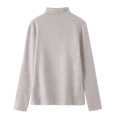 德绒羊毛保暖大码半高领打底衫