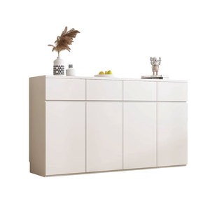 超薄餐边柜家用白色窄型餐柜靠墙一体储物柜实木储物柜薄柜收纳柜