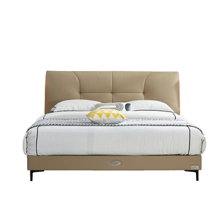 DONBLE/东宝床垫 真皮双人主卧室省空间齐边真皮床奶油风政府补贴