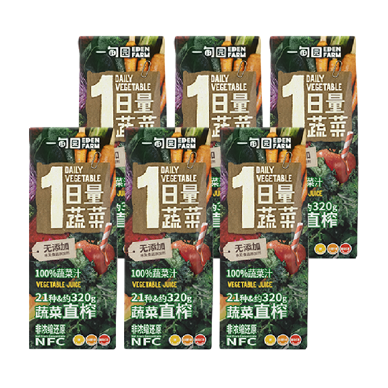 一甸园100%NFC蔬菜汁蔬菜直榨非浓缩还原果蔬汁