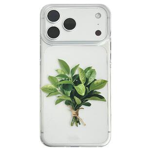由里公园ins赵露思同款头像好运柚子叶17适用17pro苹果17ProMax手机壳iPhone16全包14新款16Promax保护套13女