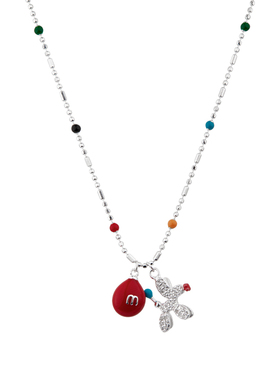 顺庆银楼S925纯银气球小狗项链