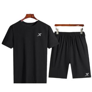 特步运动套装女官方旗舰店夏季冰丝透气短装清凉健身服两件套