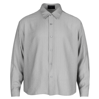 OD条纹肌理轻薄透气长袖衬衫