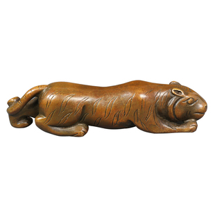 镇纸 伏虎卧虎  青铜仿古镇尺书法 创意铜紫铜金属实心可爱老虎小摆件 压宣纸压学生小巧 琢磨