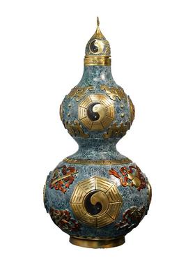 必禧利纯铜葫芦摆件客厅书房