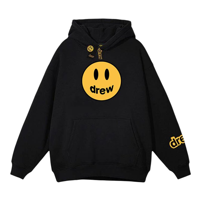 drew笑脸连帽卫衣宽松秋冬情侣款