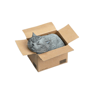 JXKsmall快递猫模型公仔仿真宠物小猫咪蓝猫手办迷你微缩摆件礼物