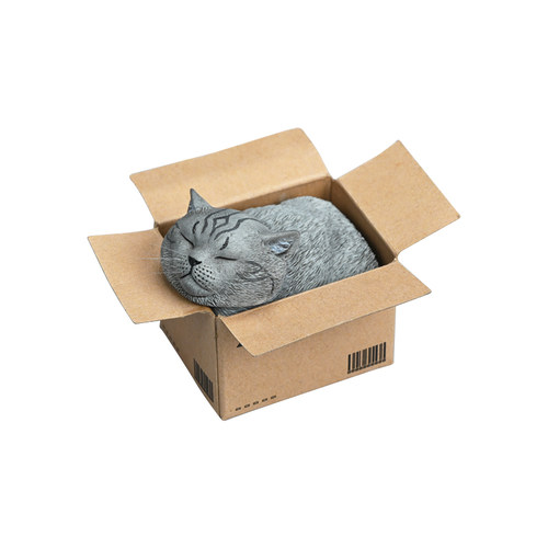 JXKsmall快递猫模型公仔仿真宠物小猫咪蓝猫手办迷你微缩摆件礼物