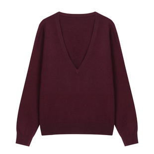 Maven Lin层次感美学 1OO羊毛毛衣女气质通勤套头针织打底衫上衣