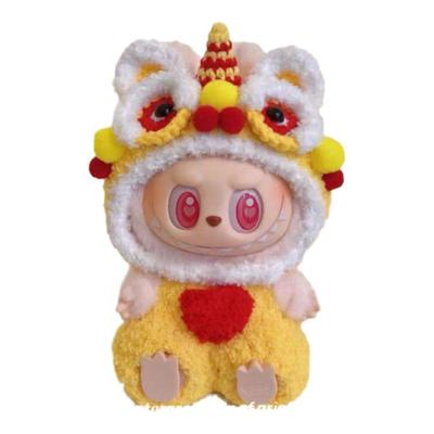 泡泡玛特拉布布娃衣新年二代v2坐坐派对拉布布羞答答针织衣服醒狮