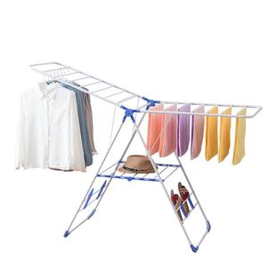 欧润哲 家用翼型晾衣架大型晒衣架折叠衣架袜夹晾鞋架阳台置物架