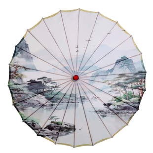 舞蹈伞绸布伞防雨古代汉服舞蹈伞装饰道具旗袍走秀演出跳舞油纸伞