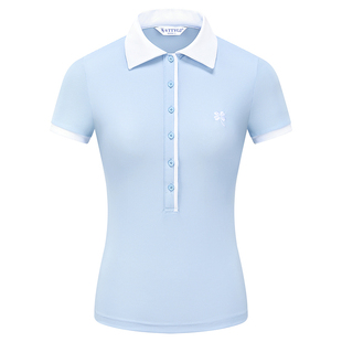 新款高尔夫球服装女士短袖T恤POLO衫防走光短裙运动速干衣服套装