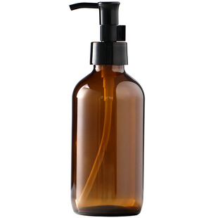 玻璃茶油按摩精油分装空瓶按压泵头卸妆油洗发水美容乳液洗手液罐