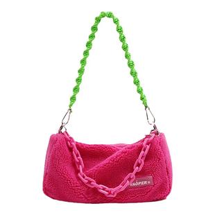 VAOPER喂牌小众包包女原创设计包包腋下包毛绒包包秋冬送女生包包