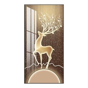 轻奢抽象玄关装饰画九鱼图现代简约客厅入户走廊过道挂画玄幻壁画