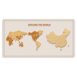世界英文地图旅行照片墙毛毡板装饰背景板墙面展示板可移动软木板