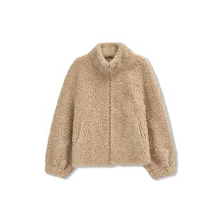 CONCISE-WHITE简白秋冬新款胶囊系列立领羊毛短外套上衣女装大衣