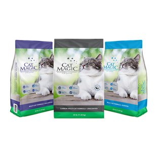 喵洁客CatMagic猫砂钠基矿石除臭抑菌无尘膨润土矿砂包邮25磅X4袋