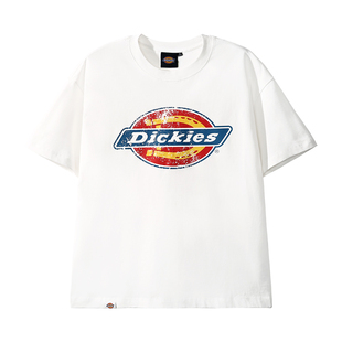 Dickies【情侣款】帝酷适纯棉短袖男女款经典马蹄铁LOGO印花T恤M