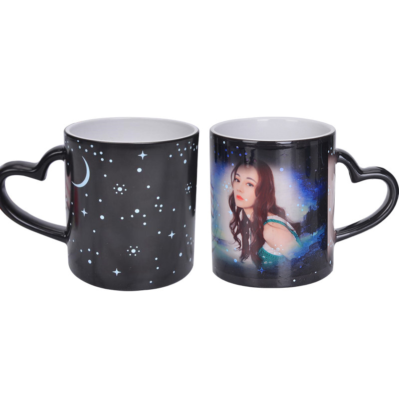 星月夜光变色杯定制照片刻字礼物