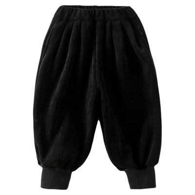 男童加绒裤子2025秋冬新款儿童加绒加厚一体绒灯芯绒运动长裤冬装