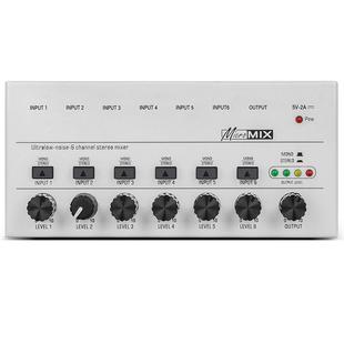 得普声 混音器 6进1出乐器麦克风音频集线器调音台拓展立体声MIX6