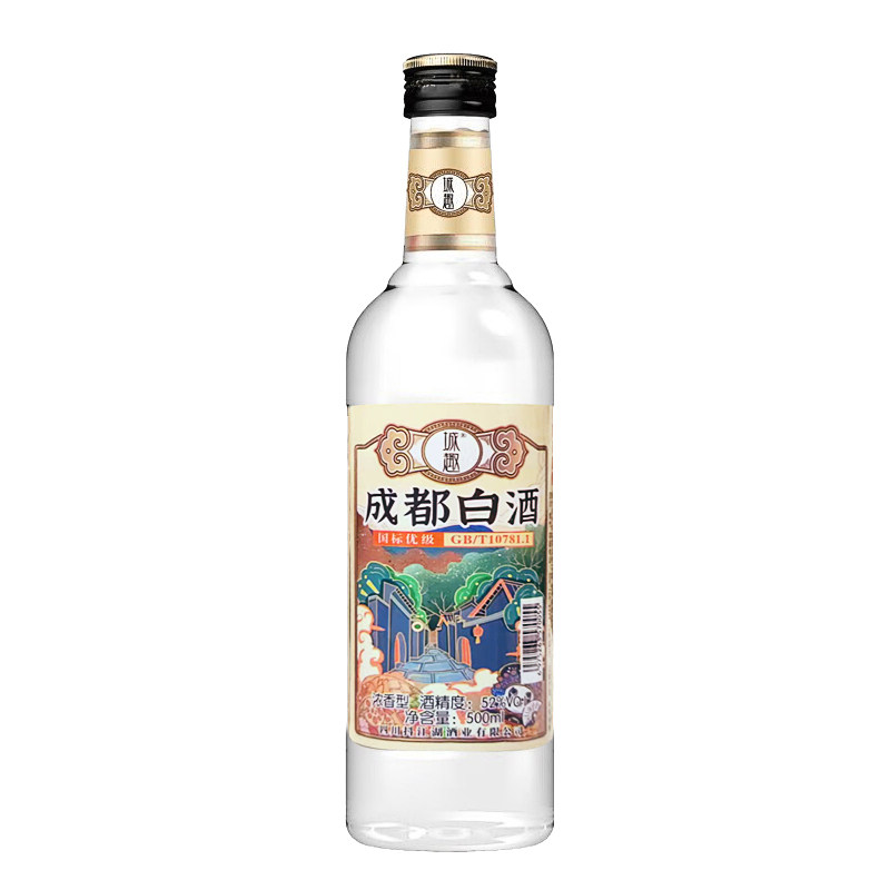 四川特产成都白酒52度浓香型500ml*6瓶口粮酒包邮 纯粮食优级白酒