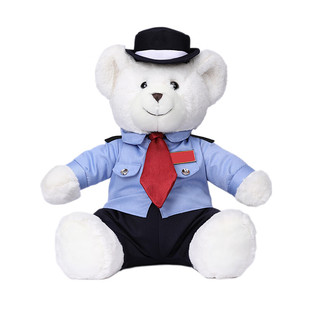 蜀黍家税务小熊毛绒公仔仿真制服警熊玩偶玩具节日礼物