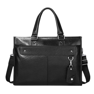 体制内公文包真皮男包高档头层牛皮15.6吋电脑包简约文件手提袋