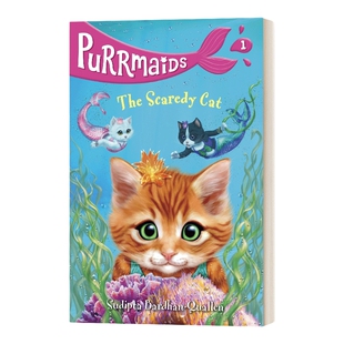 英文原版 Purrmaids #1 The Scaredy Cat 美猫鱼1 胆小的猫 英文版 进口英语原版书籍儿童图书