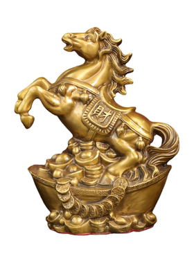 黄铜元宝十二生肖摆件招财吉祥物