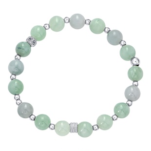 一撇一捺YPYN瑾瑜系列翡翠手串女925银新中式国潮国风手链绿色