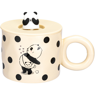 MOLA杯具家用马克杯带盖陶瓷杯子